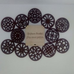 Ahşap Bardak Altlığı (12'li)